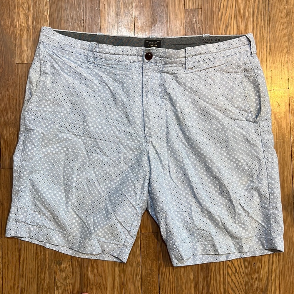 J Crew Blue Flower Stanton shorts 36